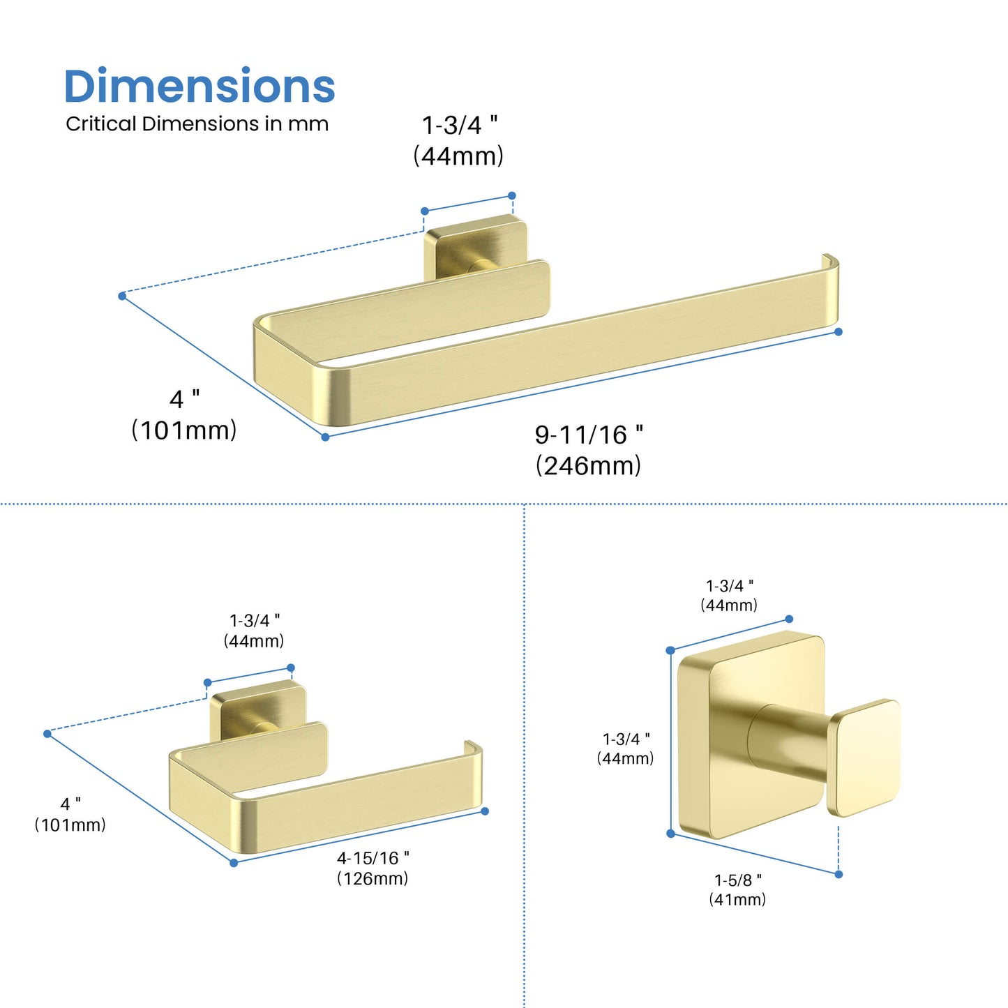 Fusion 4 Piece Bathroom Hardware Set 2