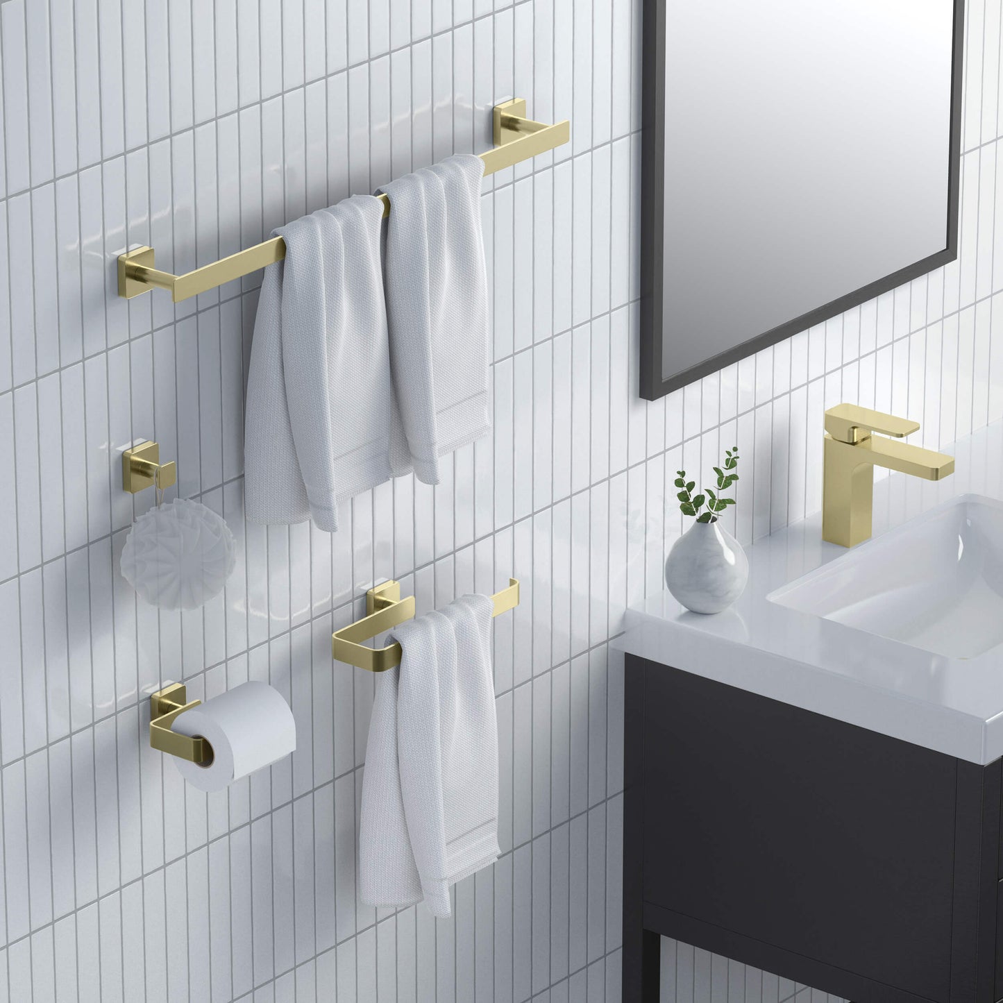 Fusion 4 Piece Bathroom Hardware Set 1
