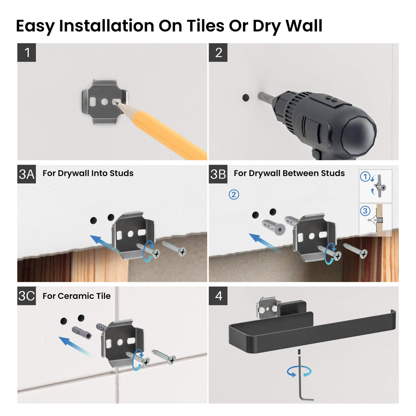 Fusion 4 Piece Bathroom Hardware Set 3