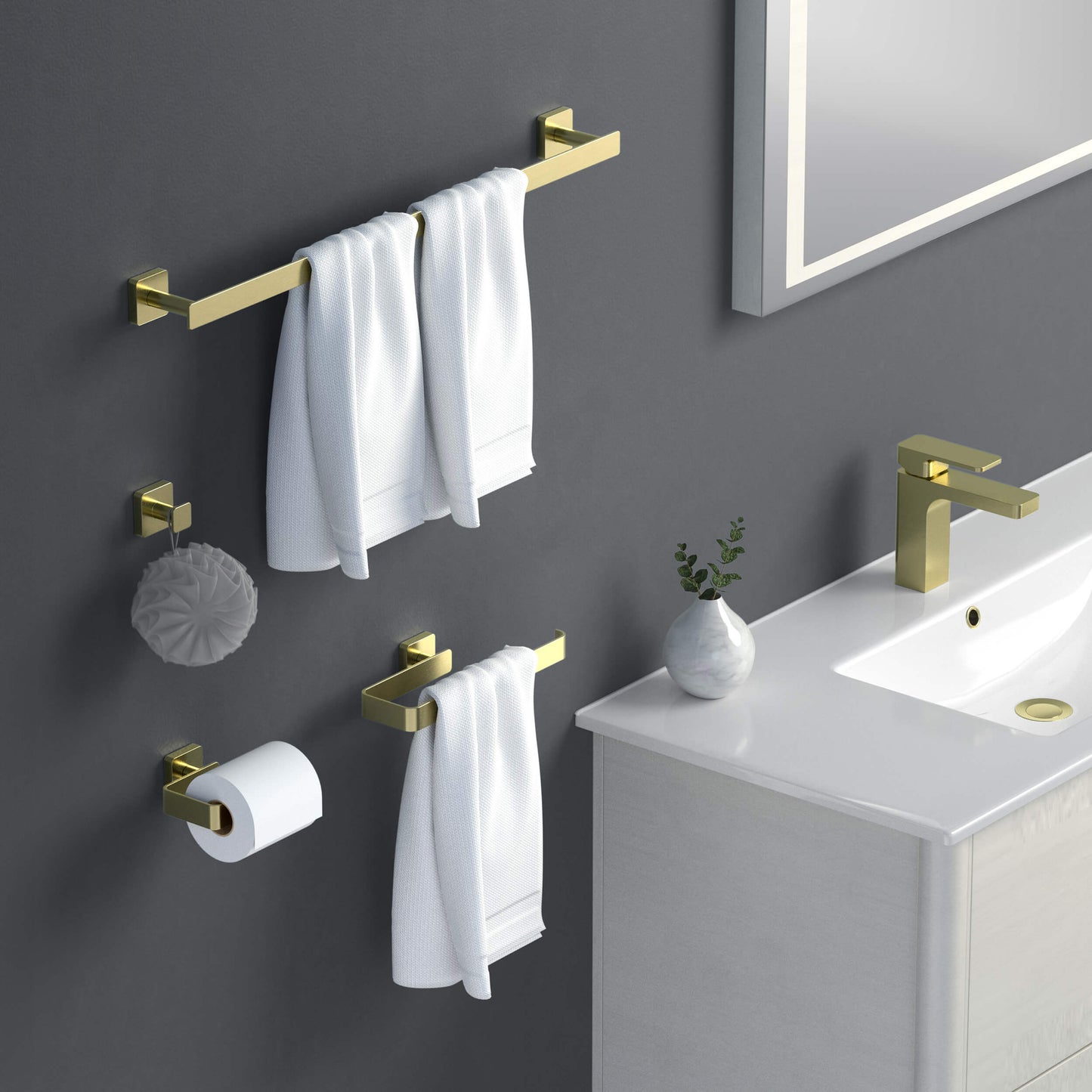 Fusion 4 Piece Bathroom Hardware Set 1