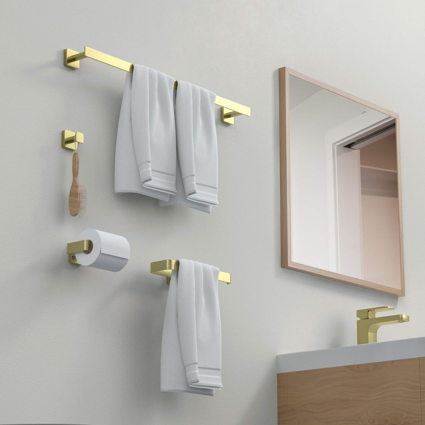 Fusion 4 Piece Bathroom Hardware Set 1