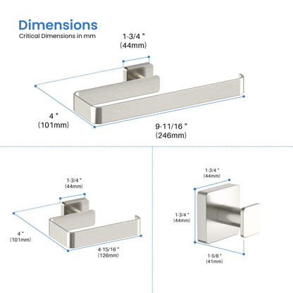 Fusion 4 Piece Bathroom Hardware Set 2