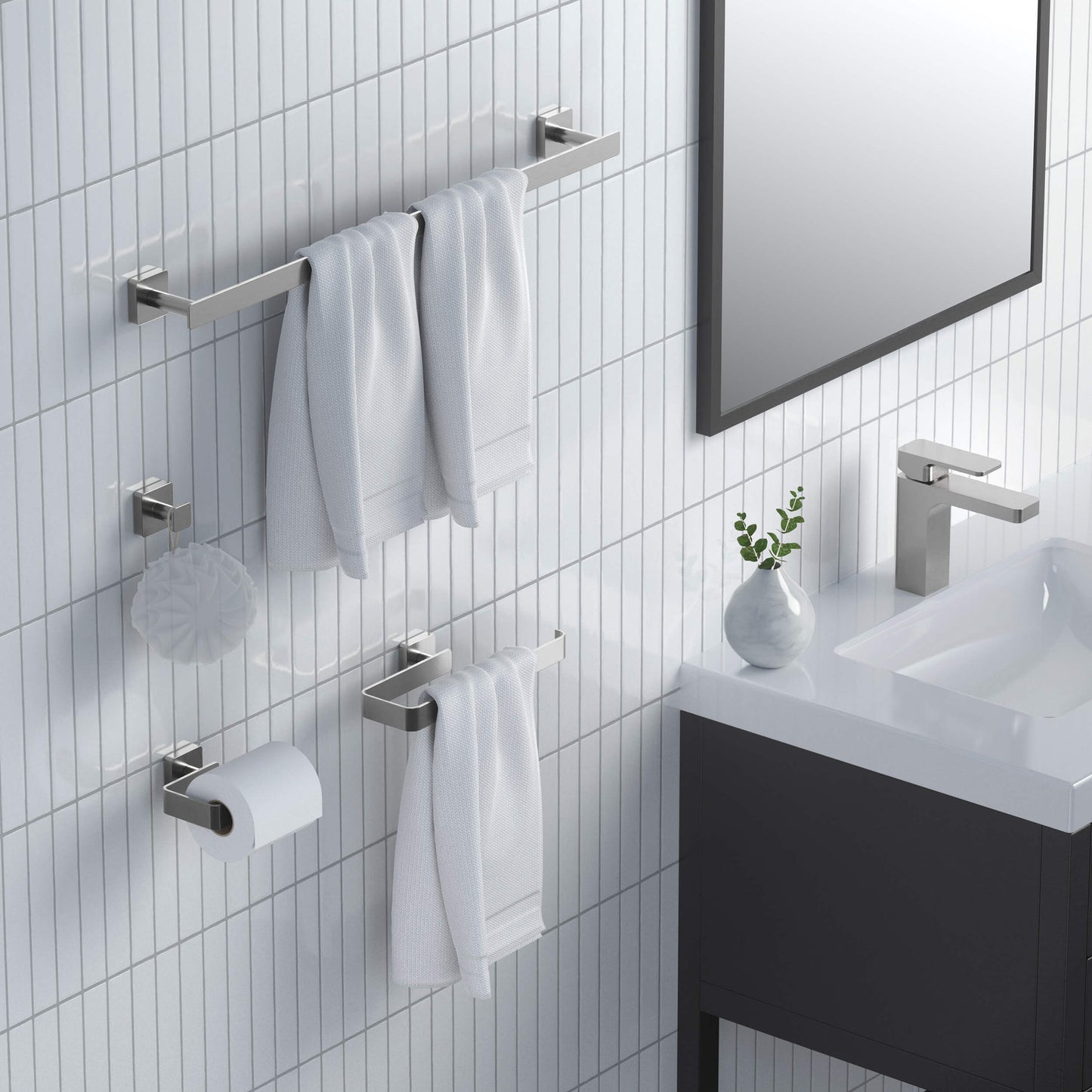 Fusion 4 Piece Bathroom Hardware Set 1