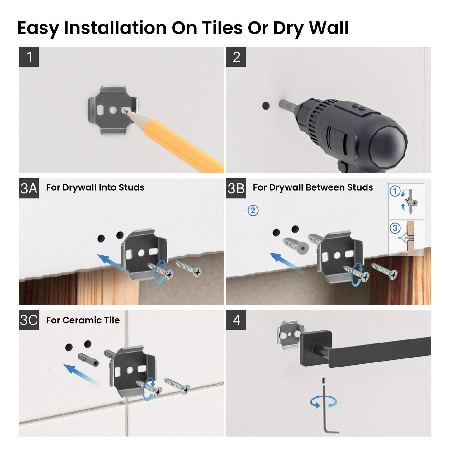 Fusion 4 Piece Bathroom Hardware Set 1