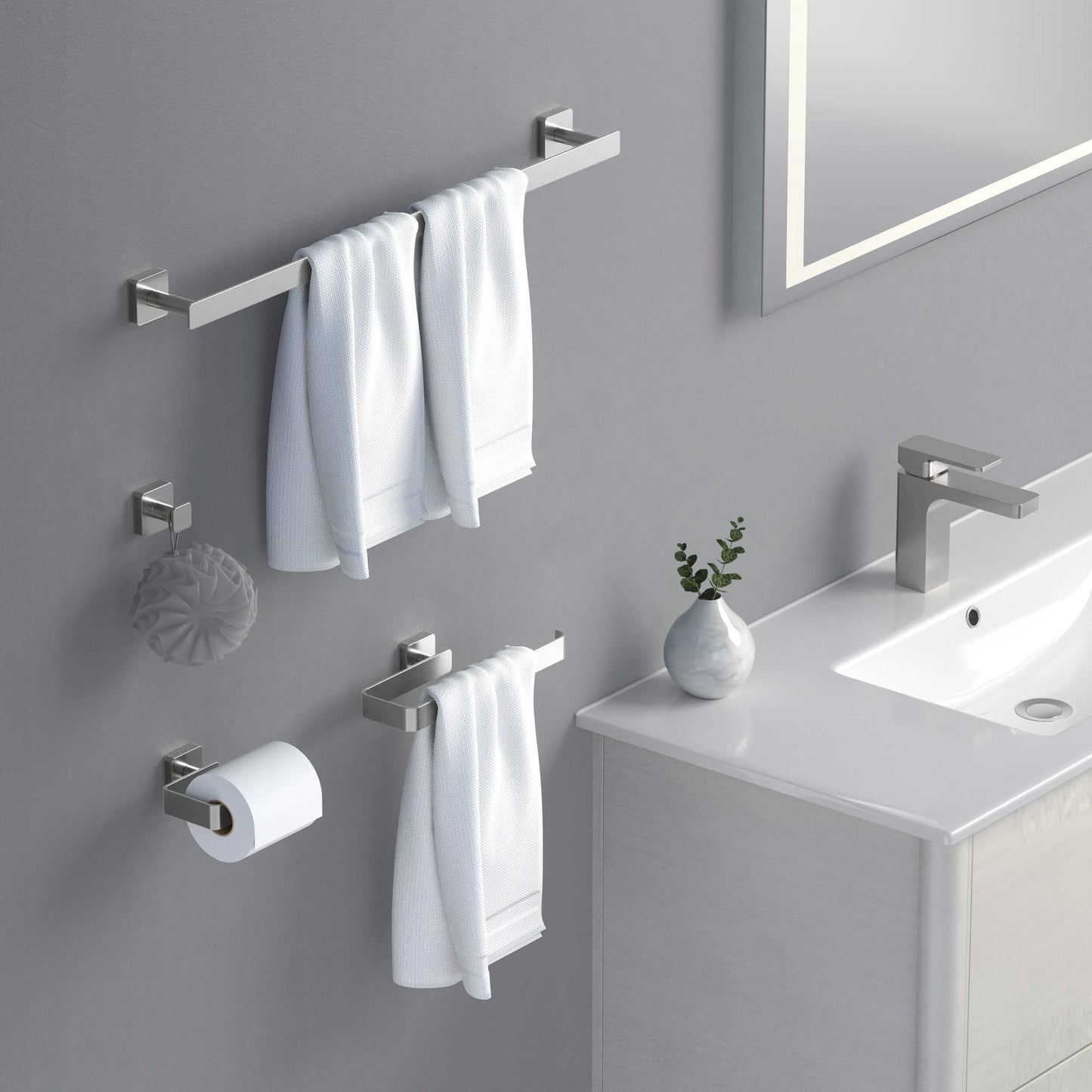 Fusion 4 Piece Bathroom Hardware Set 1