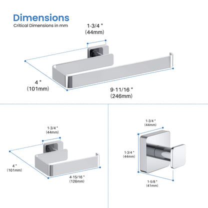 Fusion 4 Piece Bathroom Hardware Set 2