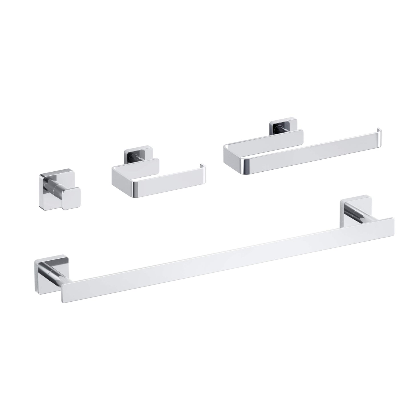 Fusion 4 Piece Bathroom Hardware Set 1