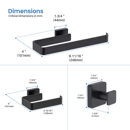 Fusion 4 Piece Bathroom Hardware Set 2