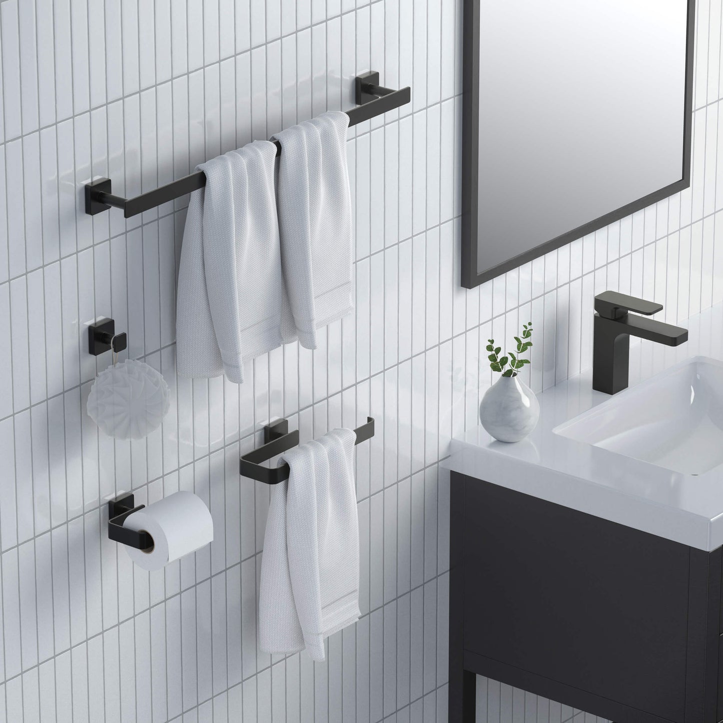 Fusion 4 Piece Bathroom Hardware Set 1
