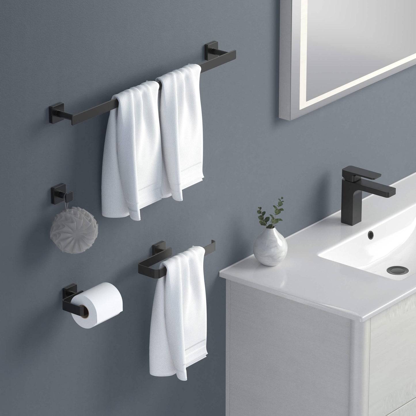 Fusion 4 Piece Bathroom Hardware Set 1