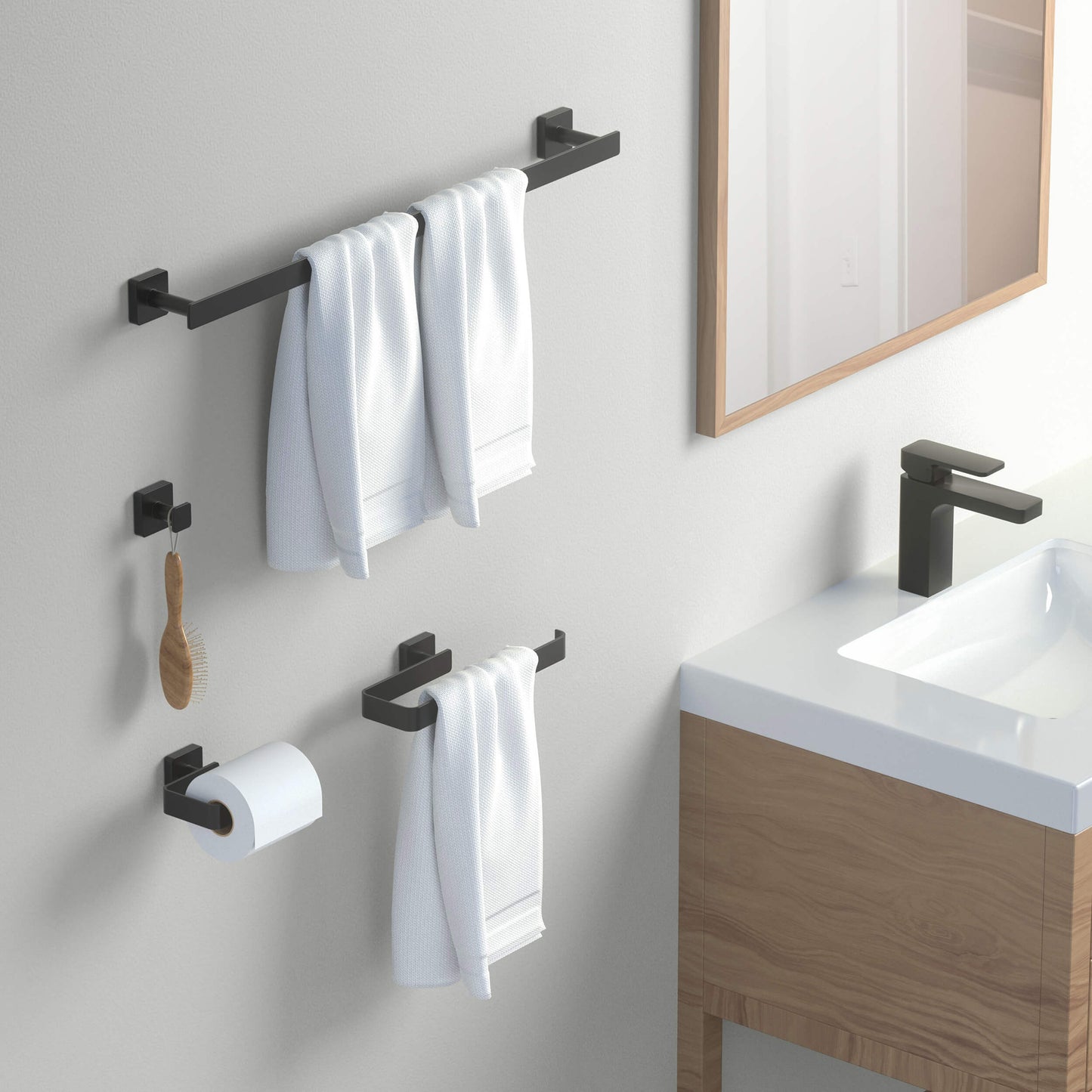 Fusion 4 Piece Bathroom Hardware Set 1