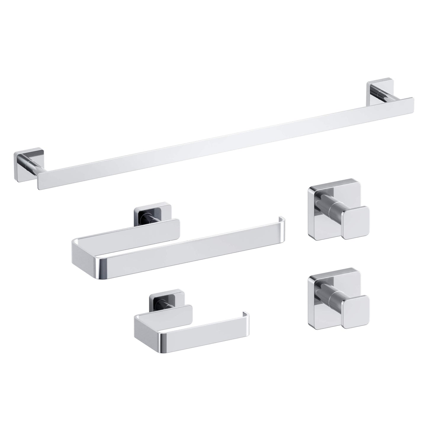 Fusion 5 Piece Bathroom Hardware Set 1