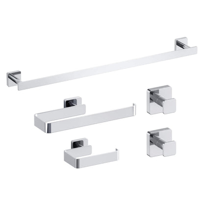 Fusion 5 Piece Bathroom Hardware Set 1