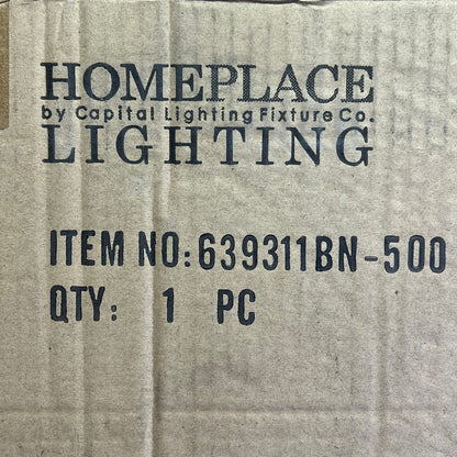 HOME PLACE  Modern Carter Sconce Lighting Fixture  Brushed Nickel 639311BN-500