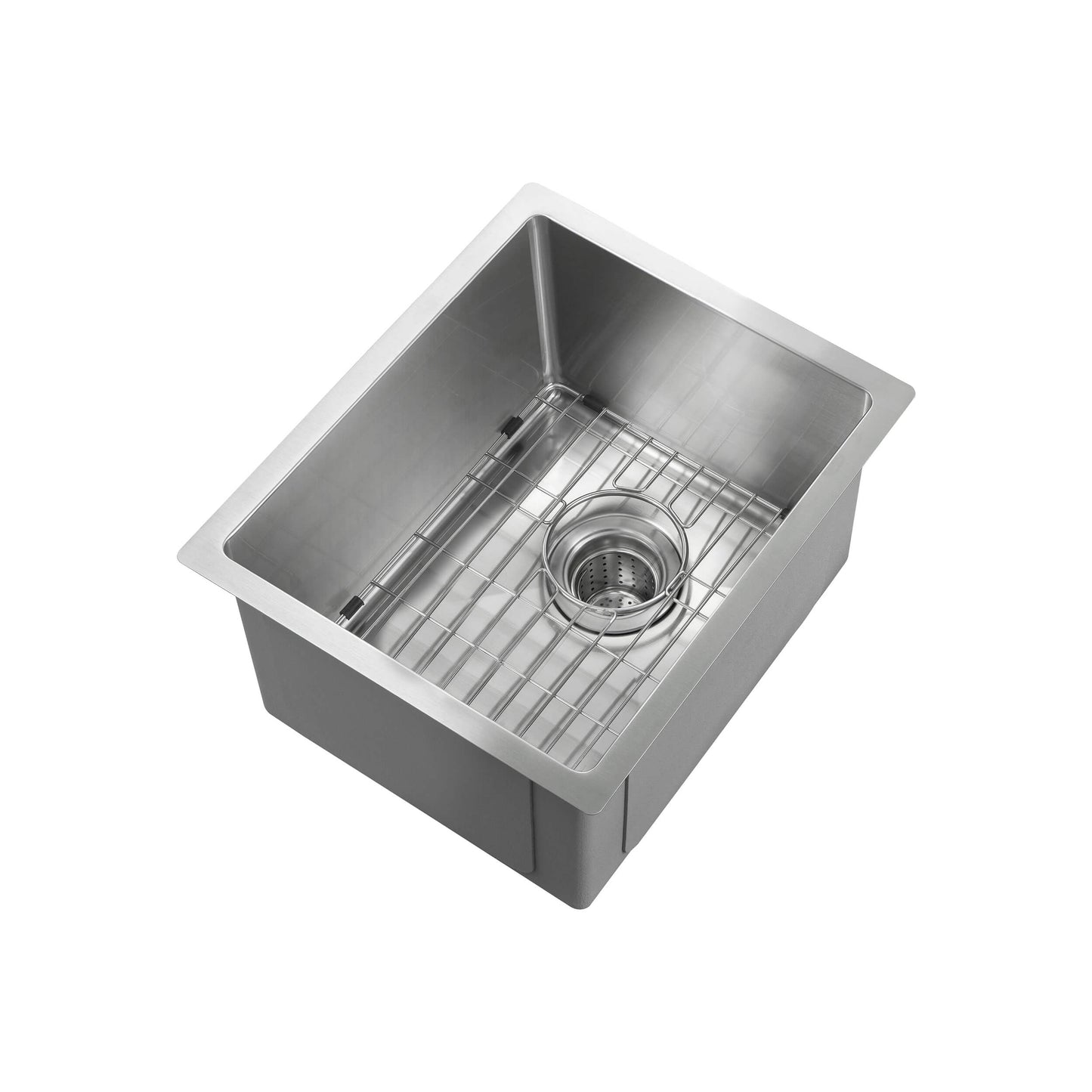 14" Handcrafted Undermount Single Bowl 16 gauge Stainless Steel Kitchen Sink