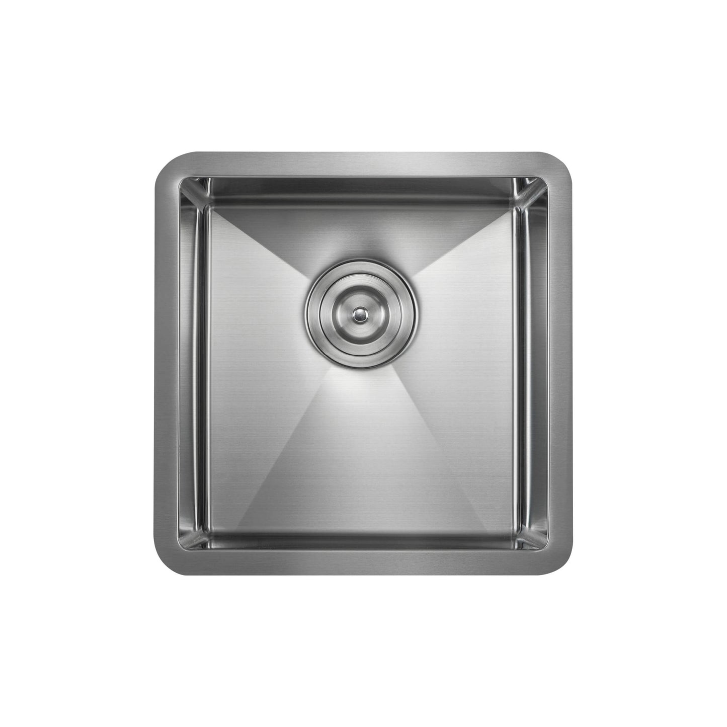 16" Handcrafted Undermount Single Bowl 16 gauge Stainless Steel Kitchen Sink