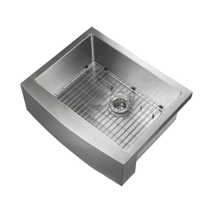 27" Handcrafted Farmhouse Apron Single Bowl Stainless Steel Kitchen Sink