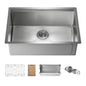 28" Undermount Single Bowl Stainless Steel Workstation Sink