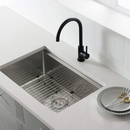28" Undermount Single Bowl Stainless Steel Workstation Sink