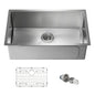 30" Handcrafted Undermount Single Bowl 16 gauge Stainless Steel Kitchen Sink