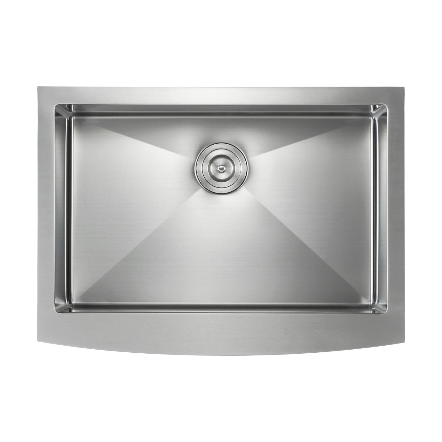 30" Handcrafted Farmhouse Apron Single Bowl Stainless Steel Kitchen Sink