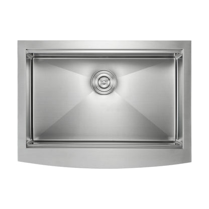 30" Farmhouse Apron Single Bowl Stainless Steel Workstation Kitchen Sink
