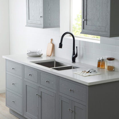 32 3/4" Handcrafted Undermount Double Bowl Stainless Steel Kitchen Sink