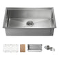 33" Undermount Single Bowl Stainless Steel Workstation Sink