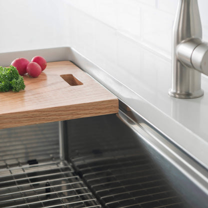 33" Undermount Single Bowl Stainless Steel Workstation Sink
