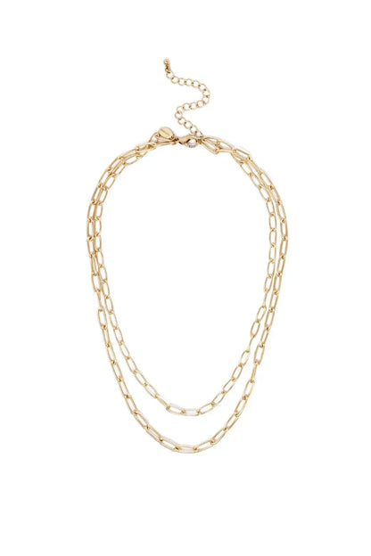 Double The Gold Chain Link Necklace