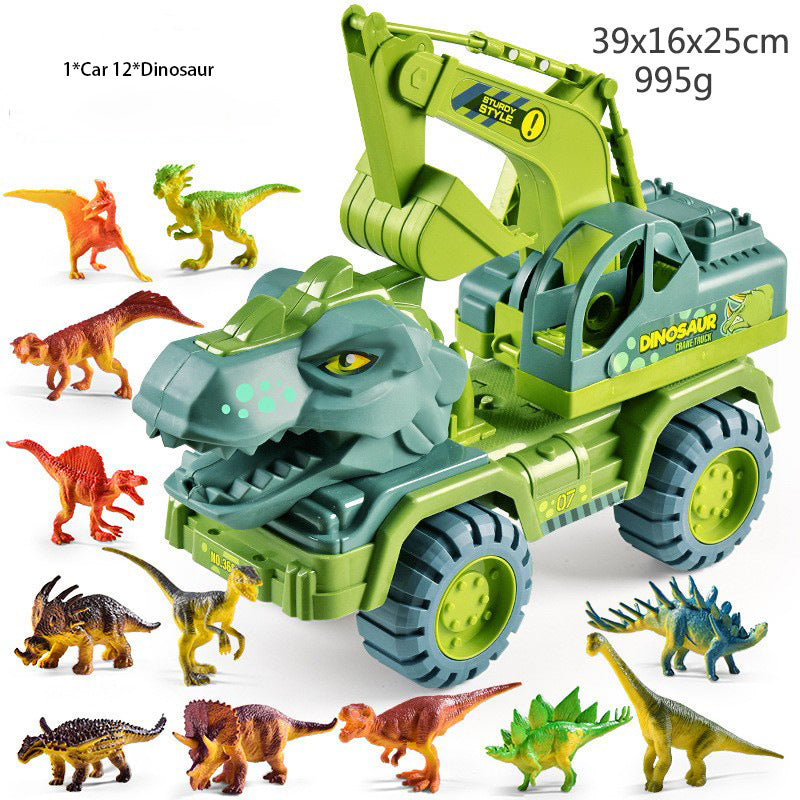 Dinosaur Transporter Children's Toy Set Tyrannosaurus Rex  Car Solid Dinosaur Fall Resistant