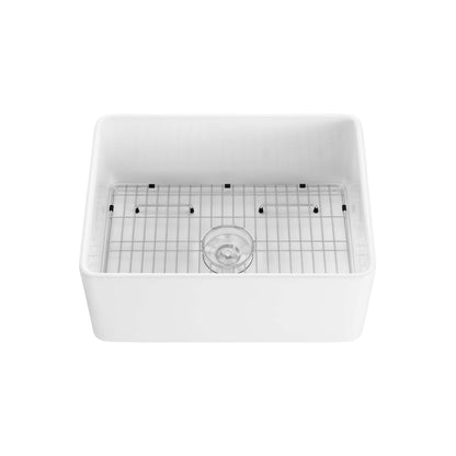 Nova 24" Fireclay Single Bowl Kitchen Farmhouse Sink