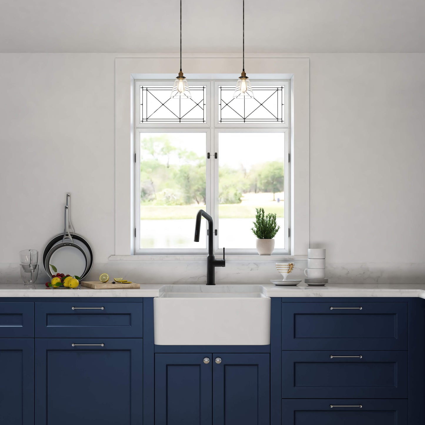 Nova 24" Fireclay Single Bowl Kitchen Farmhouse Sink
