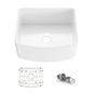 Nova 24" Curved Apron Front Fireclay Farmhouse Kitchen Sink