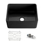 Nova 24" Matte Black Fireclay Single Bowl Kitchen Farmhouse Sink