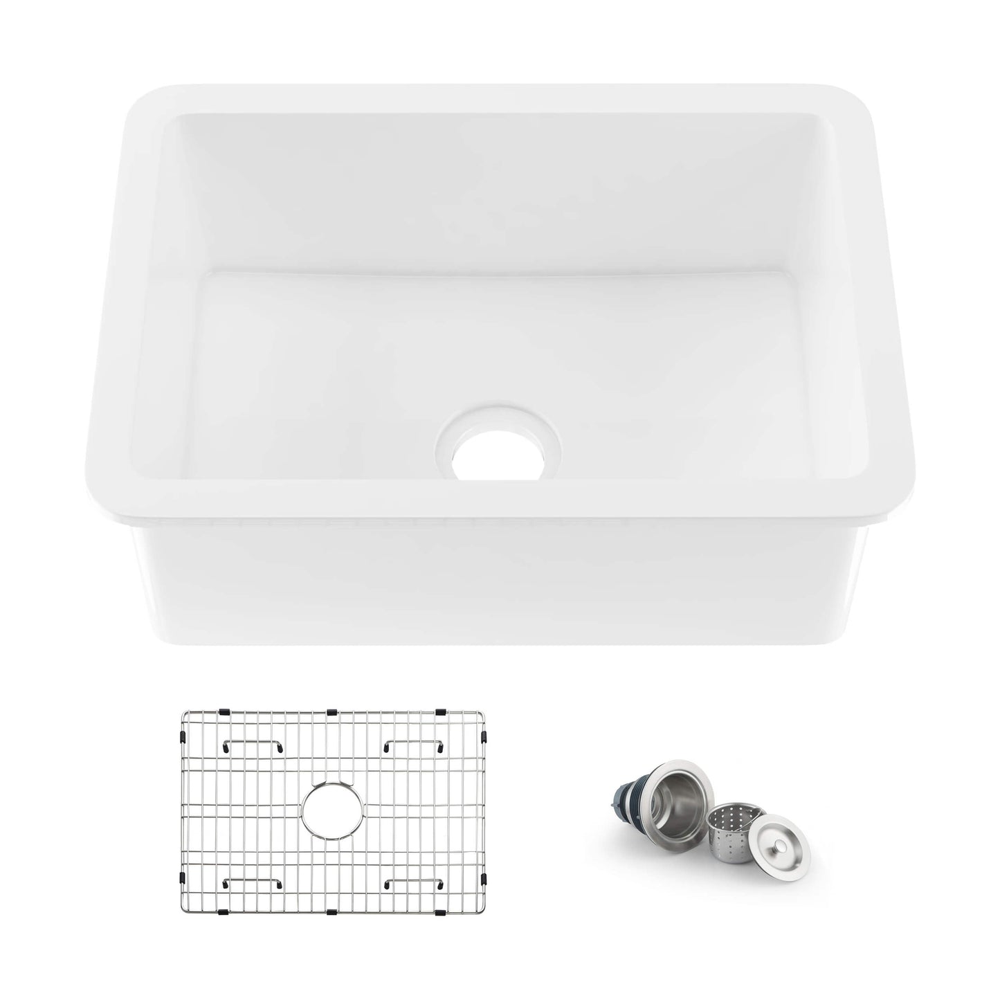 Nova 24" Fireclay Single Bowl Kitchen Undermount Sink
