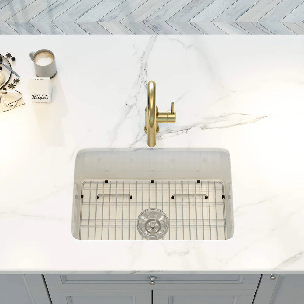 Nova 30" Fireclay Single Bowl Kitchen Drop-In/Undermount Sink - C2-30S