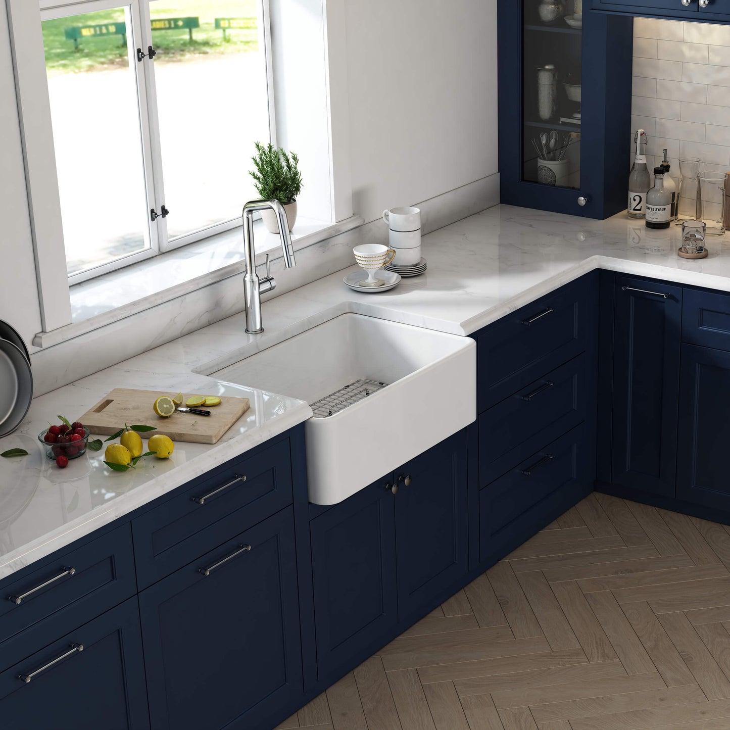Nova 30" Fireclay Single Bowl Kitchen Farmhouse Sink