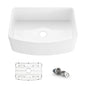 Nova 30" Curved Apron Front Fireclay Farmhouse Kitchen Sink