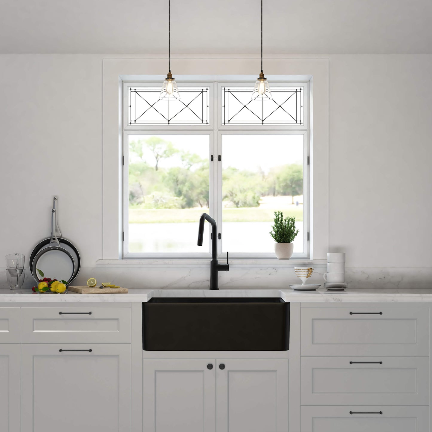 Nova 36" Fireclay Single Bowl Kitchen Farmhouse Sink