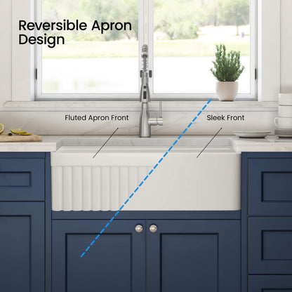 Pillar 30? Kitchen Farmhouse Fireclay Workstation Sink