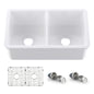 32" Fireclay Double Bowl Undermount Kitchen Sink