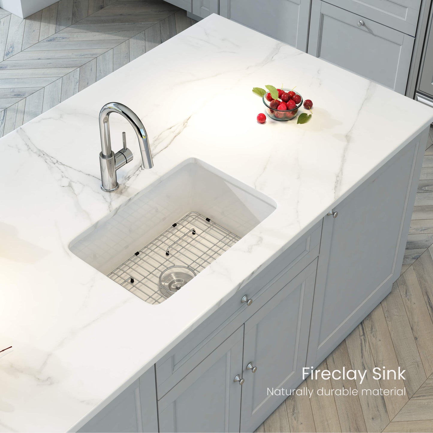 Nova 32" Single Bowl Undermount Fireclay Kitchen Sink
