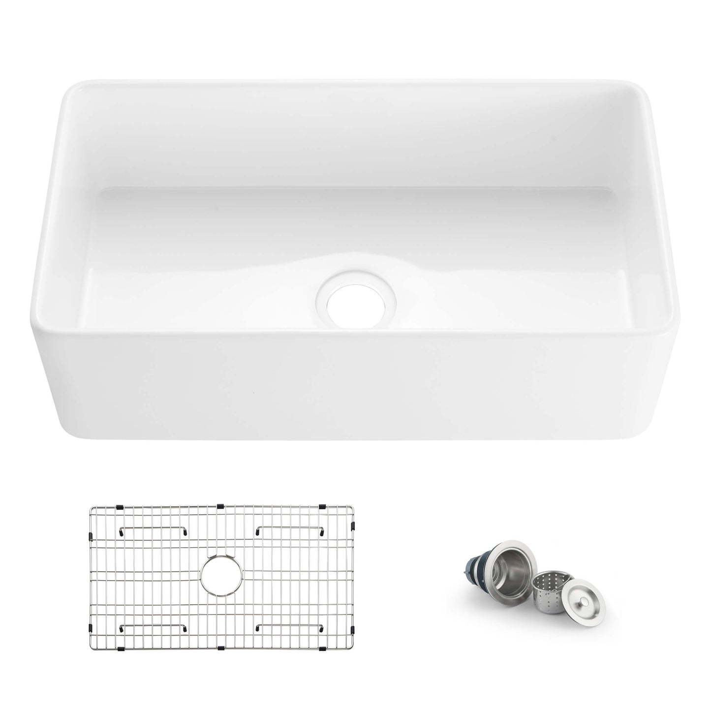 Nova 33" Fireclay Single Bowl Kitchen Farmhouse Sink
