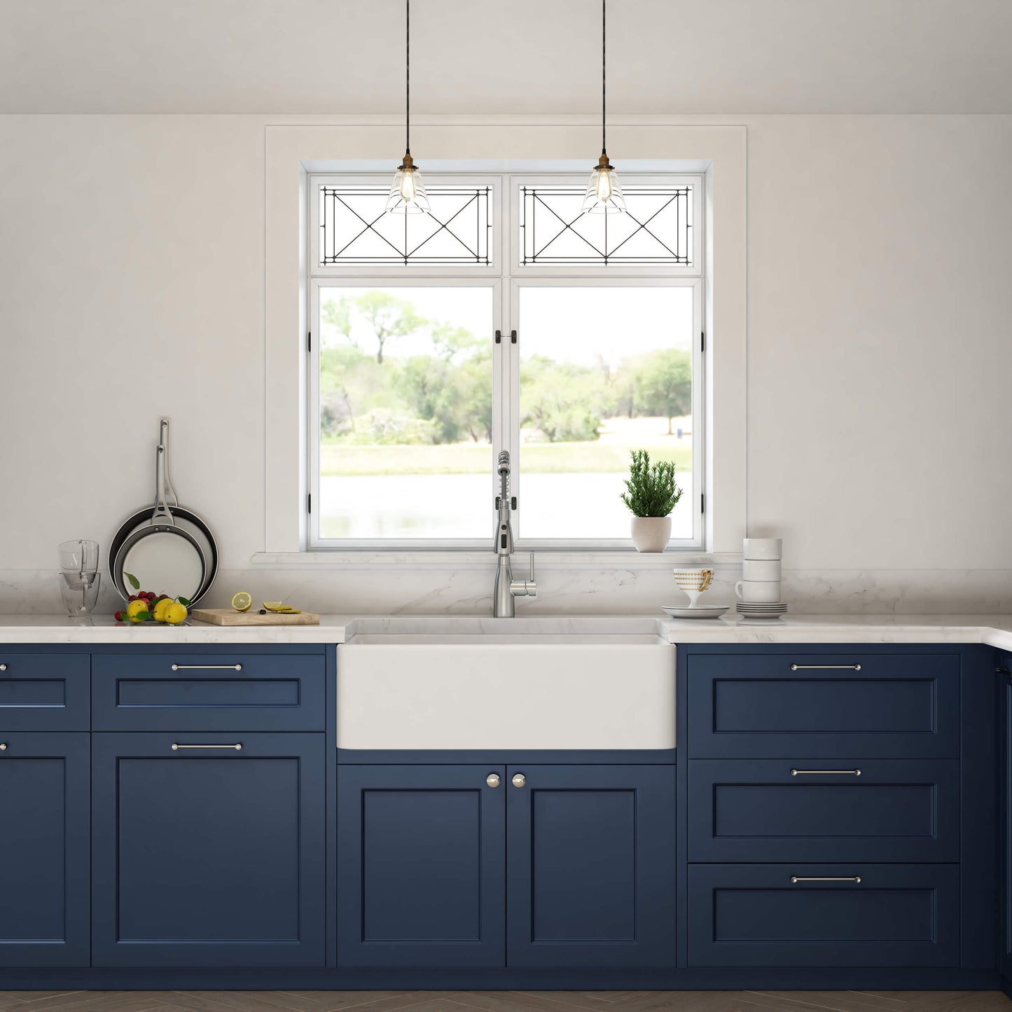Nova 33" Fireclay Single Bowl Kitchen Farmhouse Sink