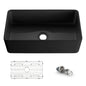 Nova 33" Matte Black Fireclay Single Bowl Kitchen Farmhouse Sink