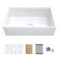 Nova 33″ Reversible Apron Kitchen Farmhouse Fireclay Workstation Sink - C2-33SFPIT