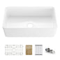 Nova 30" Farmhouse Fireclay Kitchen Workstation Sink