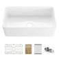 Nova 33" Farmhouse Fireclay Kitchen Workstation Sink - C2-33SFT