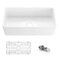 Nova 36" Fireclay Single Bowl Kitchen Farmhouse Sink